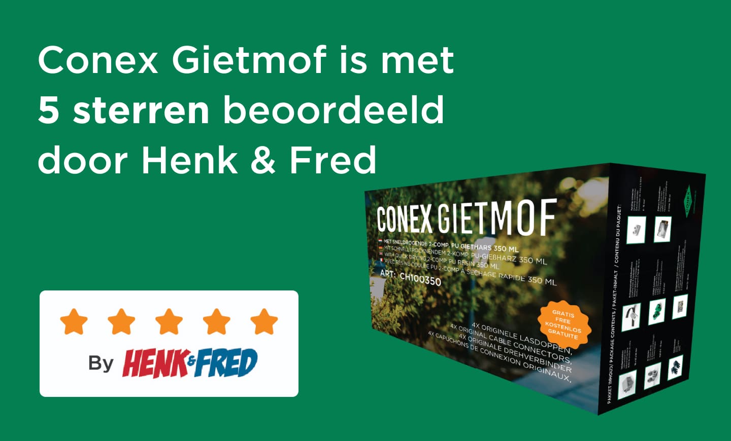 Nieuwsbericht: CONEX Gietmof met 5-sterren beoordeeld door Henk&Fred testpanel