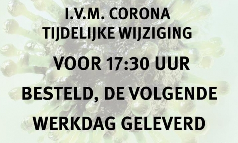 Nieuwsbericht: Aangepaste besteltijden